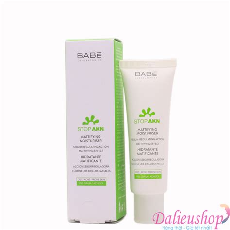 Kem Dưỡng Ẩm Babe Stop AKN Mattifying Moisturiser Tuýp 50ml Chính