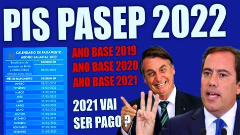 Pis Pasep Vai Ser Pago Tamb M Ano Base Ano Base E