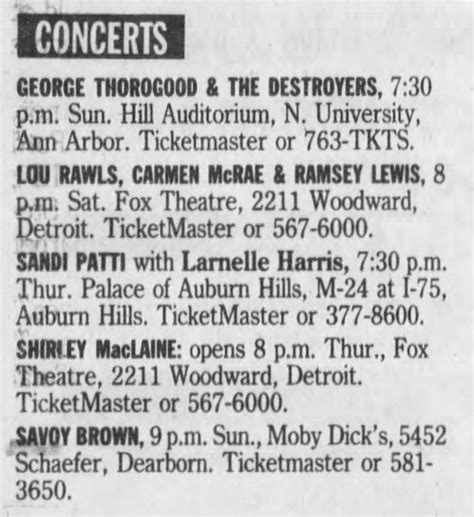 Lou Rawls The Concert Database