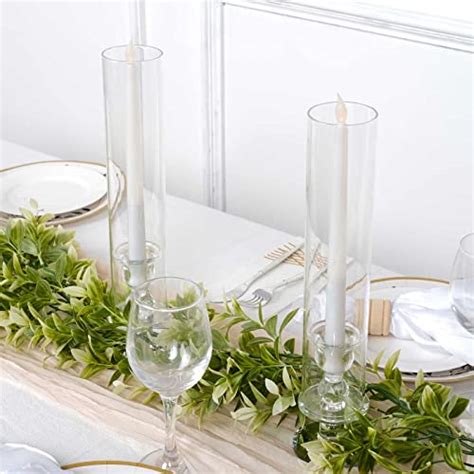 Create A Beautiful Candlelight Display With Taper Candle Hurricane Tubes