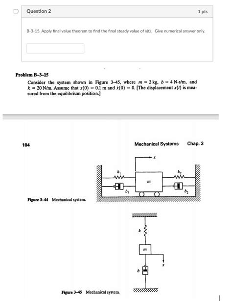 Solved Question 2 1 Pts B 3 15 Apply Final Value Theorem To