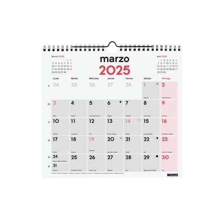 Calendario De Pared Finocam Neutro Escribir M Castellano