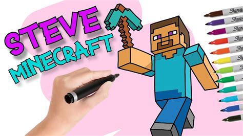 How To Draw Steve From Minecraft Easy Step By Step How To Draw Minecraft Steve Minecraft