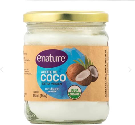 Enature Aceite de Coco Orgánico Virgen 420 ml Amazon mx