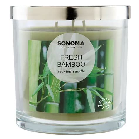 Sonoma Goods For Life® Fresh Bamboo 14 Oz 3 Wick Candle Jar