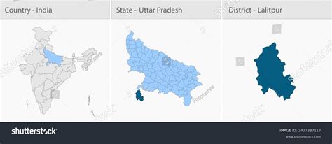 Lalitpur Map, Lalitpur district map, Uttar - Royalty Free Stock Vector ...