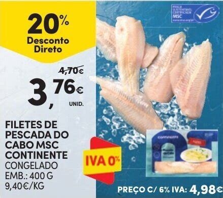 Promo O Filetes De Pescada Do Cabo Msc Continente Congelado Emb