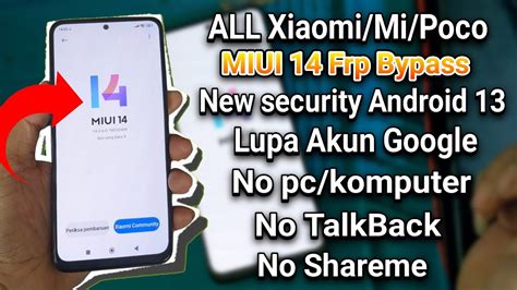 All Xiaomi Frp Bypass Account Google Miui No Pc Lupa Akun Google