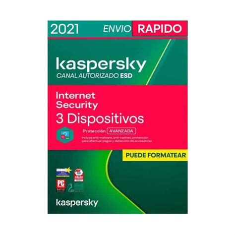 Kaspersky Internet Security 3 Dispositivos 1 Año