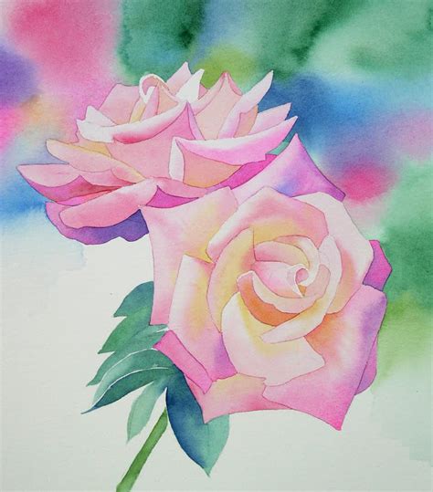 Watercolor Rose Painting Tutorial Step by Step