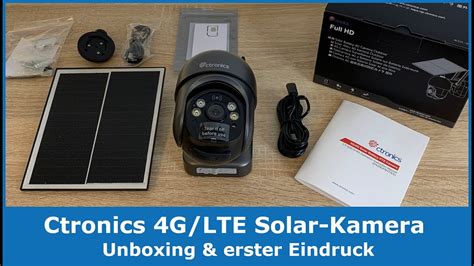 Ctronics G G Lte Solar Au En Kamera Mit Sim Karte Full Hd