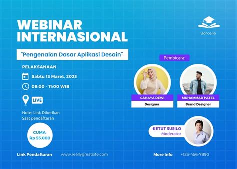 Halaman Gratis Desain Contoh Webinar Canva