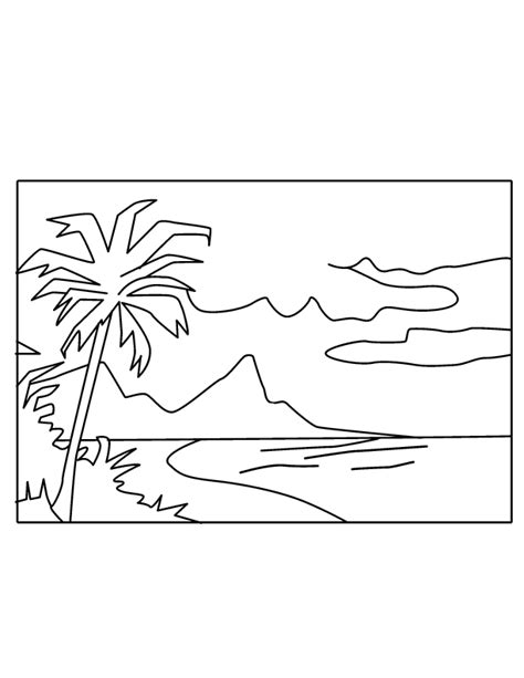 Beach Scenes Coloring Pages - Coloring Home