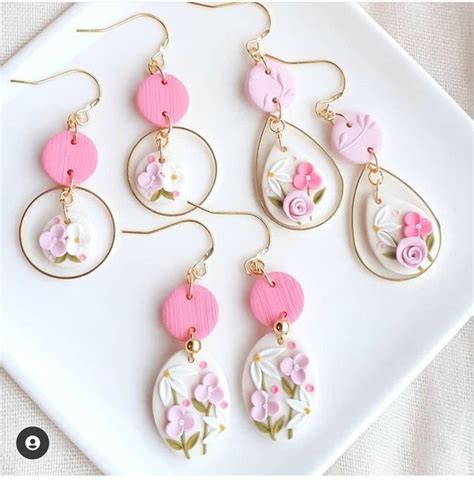 Pin By Share Coughlin On Polymer Clay Polymer Clay Flower Jewelry