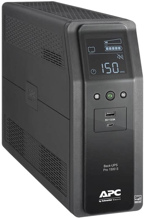 APC UPS 1500VA Sine Wave Battery Backup With AVR 10 Outlets USB