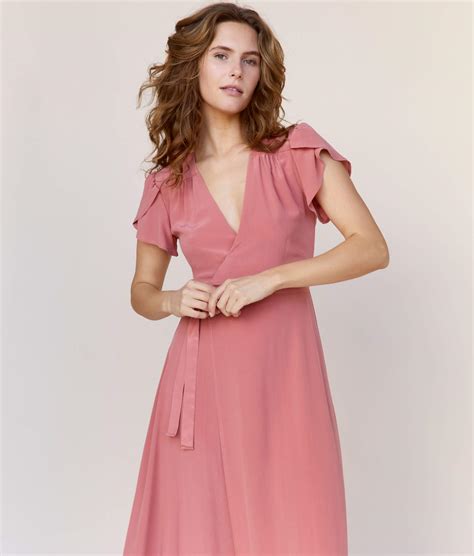 The Autumn Dress Dusty Rose Silk Christy Dawn