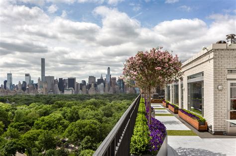 Central Park West Penthouse Terrace Современный Терраса Нью Йорк