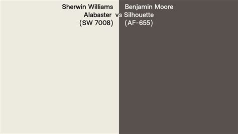 Sherwin Williams Alabaster Sw 7008 Vs Benjamin Moore Silhouette Af