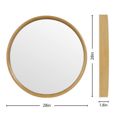 Ebern Designs Karrina Accent Wood Round Mirror And Reviews Wayfair