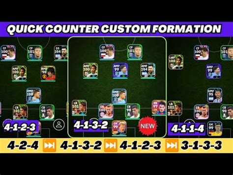 Top 3 Quick Counter Custom Formations To Reach Division 1 In Efootball