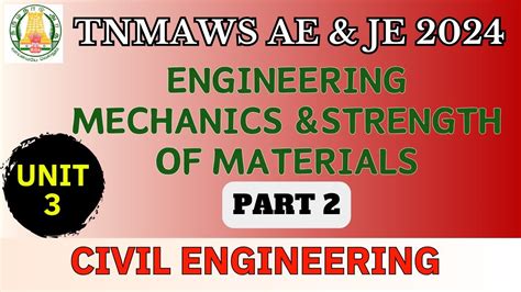 Tnmaws Ae Je Strength Of Materials Part Unit Civil