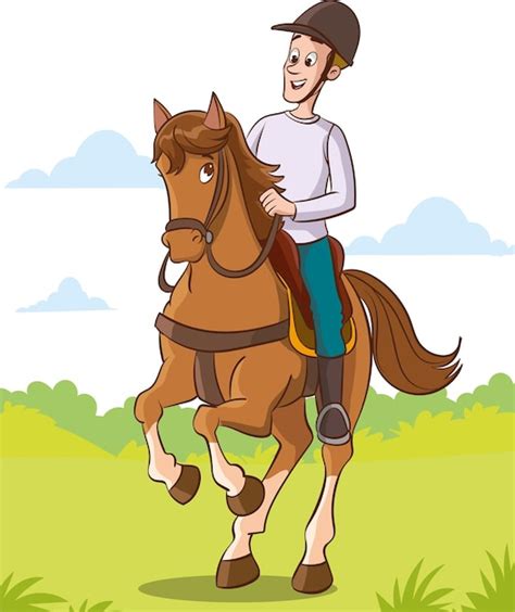 Ilustração vetorial de treino de desporto equestre cavaleiro cavaleiro