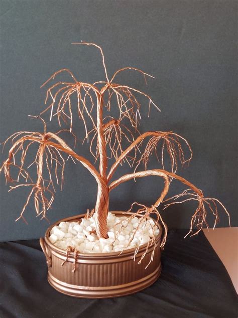 Copper Willow Wire Tree Sculpture Combining Art With The Outdoors