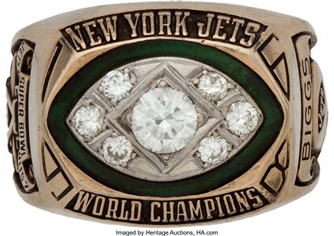 1968-69 New York Jets Super Bowl III Championship Ring Presented to ...