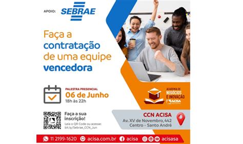 Contratação de pessoas é tema de palestra gratuita na ACISA ABC Repórter