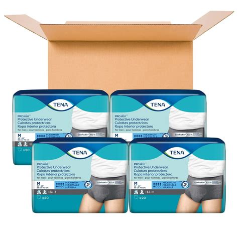 Tena Proskin Incontinence Underwear For Men Maximum M 80 Ct