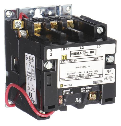 Square D Non Reversing 3 Poles Nema Magnetic Contactor 1h453