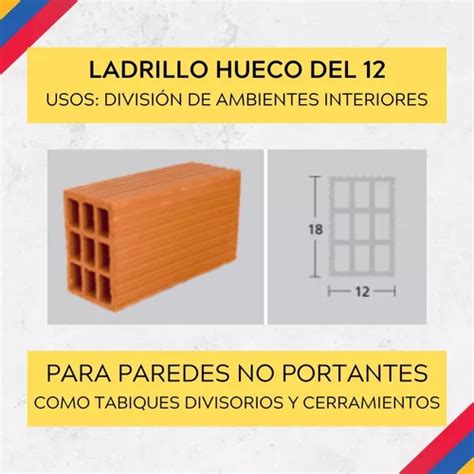 Ladrillo Hueco 12 X 18 X 33 X Pallet 9 Agujeros Galeria En Venta En