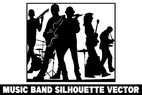 Premium Vector | Music band group silhouette vector Band silhouette ...