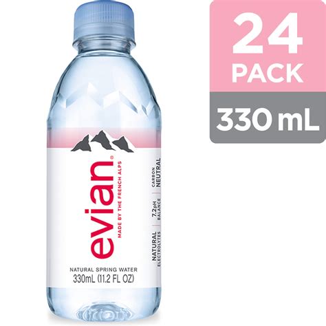 Evian Natural Spring Water One Case Of 24 Individual 330 Ml Mini