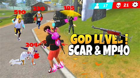 God Level Scar And Mp40🎯 In Solo Vs Squad Gameplay🔥 21 Kills Total💪