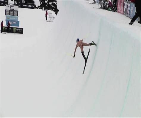 Naked Skier Half Pipe Fail Jukin Licensing