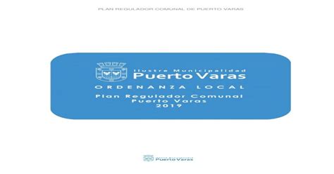 Plan Regulador Comunal De Puerto Varas Plan Regulador