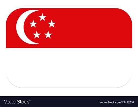 Flag Of Singapore National Symbol In Official Vector Image