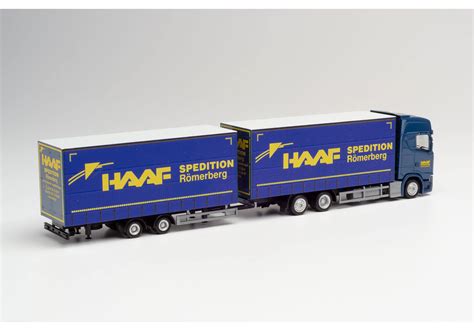 Herpa Scania Cs 20 Hd Volume Trailer Haaf Spedition 312028