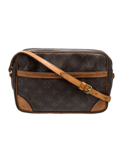 Louis Vuitton Coated Canvas Trocadero 27 Crossbody Bag Vintage Brown Crossbody Bags Handbags