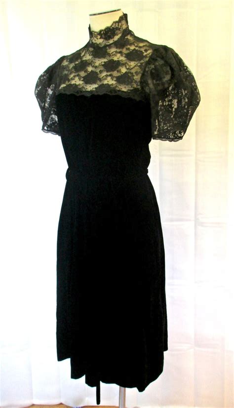 Vintage Velvet Lace Party Dress By Nipon Boutique 197… Gem