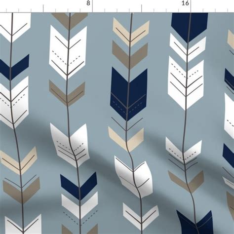 Danish Modern Navy Fabric Ingela In White On Ink By Lilyoake Etsy