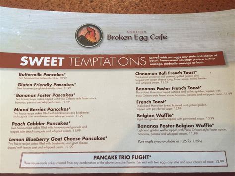 Menu At Another Broken Egg Cafe Morrisville Market Center Drive