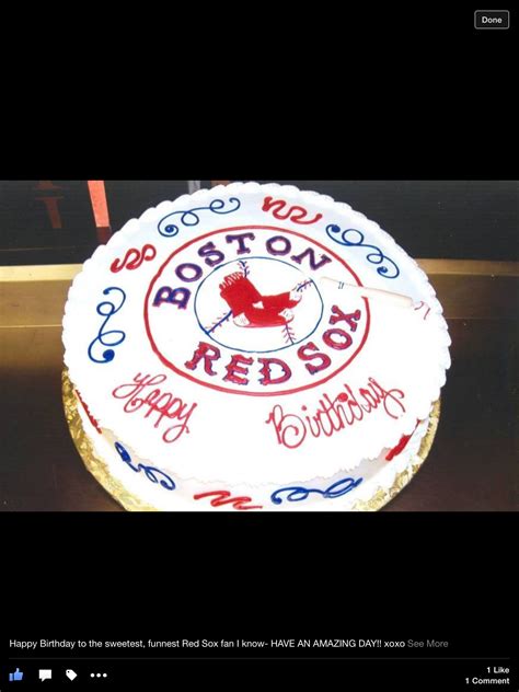 Reds Sox Fan Cake Red Socks Fan Red Birthday