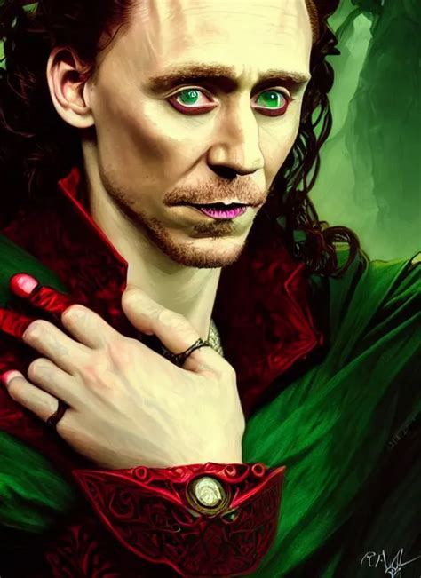 Portrait Of Tom Hiddleston As A Vampire Lord Crimson Stable