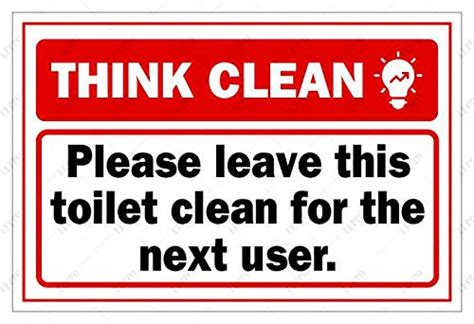 Marine Departmental Sign Please Leave This Toilet Cle