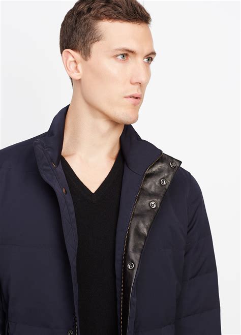 Lyst Vince Heavy Twill Quilted Jacket In Blue For Men