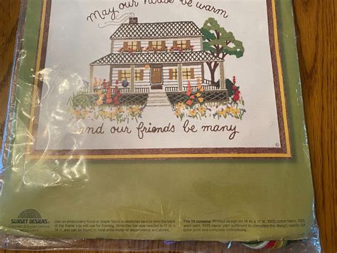 Sunset Crewel Embroidery Kit X Warm House And Friends Ebay