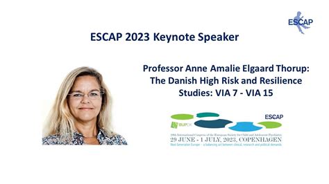 ESCAP 2023 Keynote By Professor Anne Amalie Elgaard Thorup University