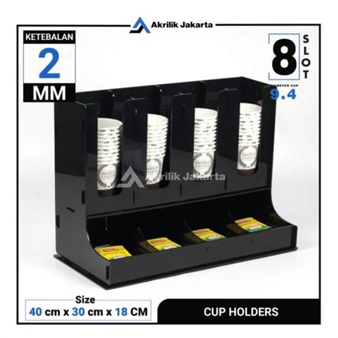 Jual RAK COFFEE SHOP BARTENDING ORGANIZER PAPER CUP KAFE 4 4 SLOT